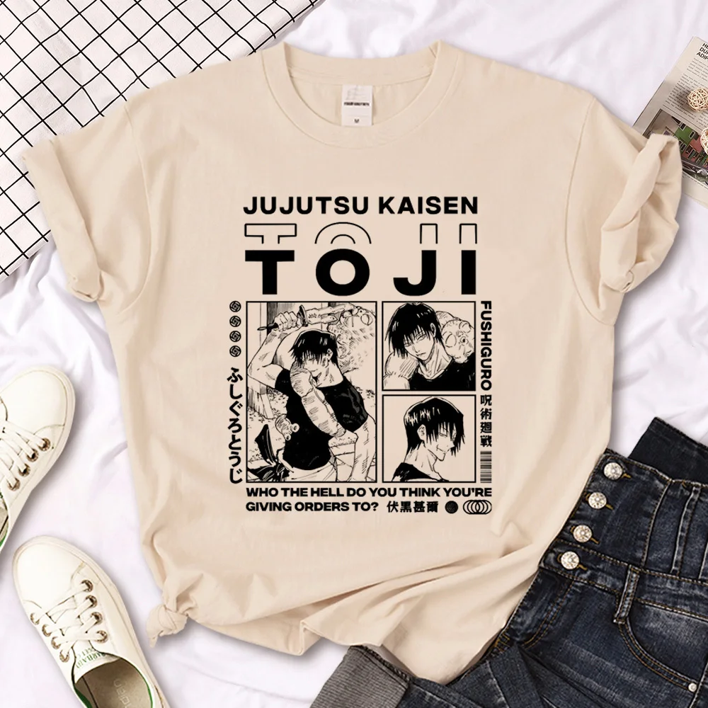 Jujutsu Kaisen Manga t shirt girl University women Colorful Vintage Y2k Psychedelic shirt streetwear Graphic anime 2000s