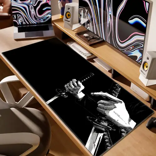 Alfombrilla de ratón samurái japonesa para ordenador portátil, alfombrilla de teclado Vagabond Manga XXL, alfombrilla de ratón de Anime, accesorios para juegos de PC, alfombrilla de escritorio, alfombra para gabinete de juegos