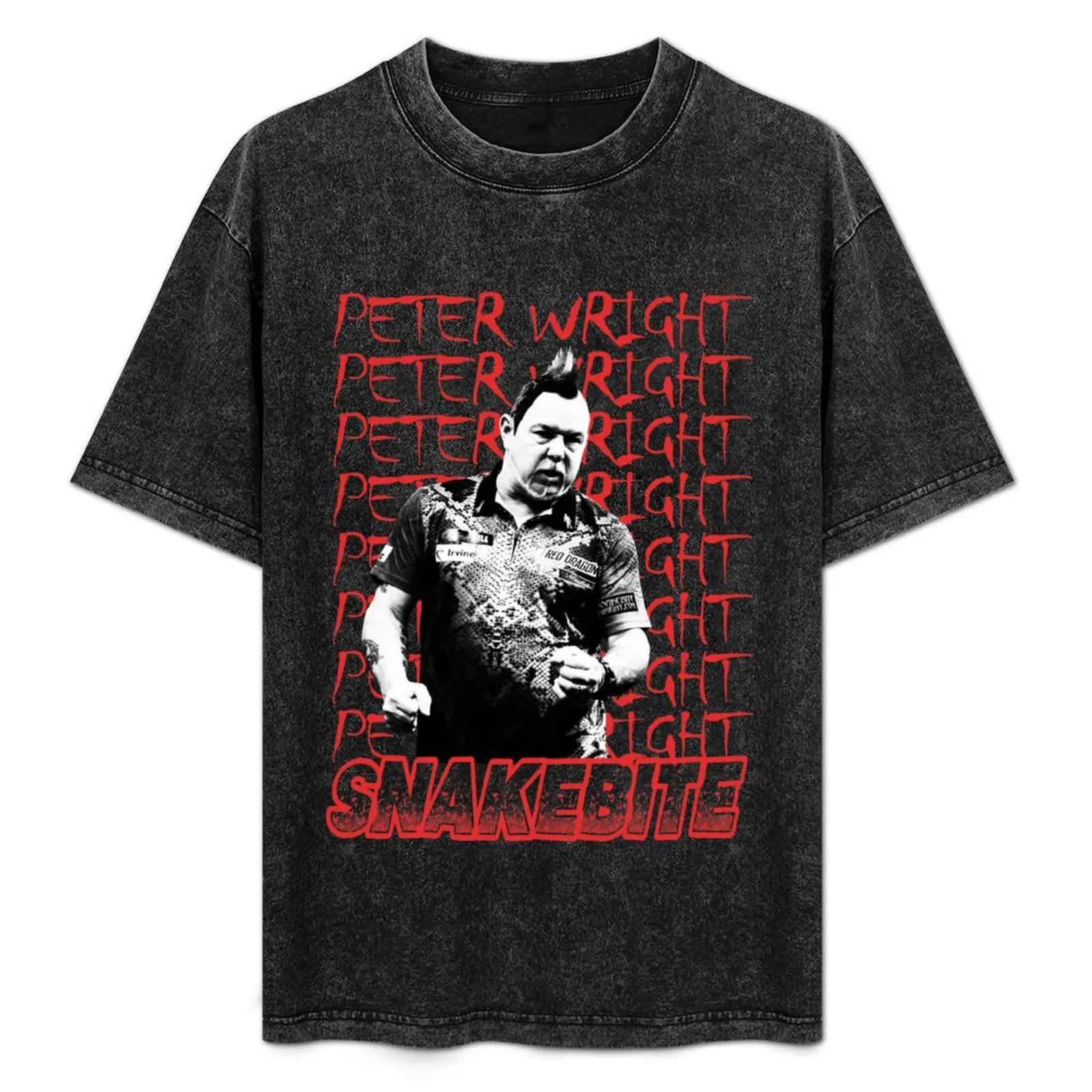 

Peter Wright Snakebite text art work T-Shirt Luxury man plus size tops plus sizes men clothing