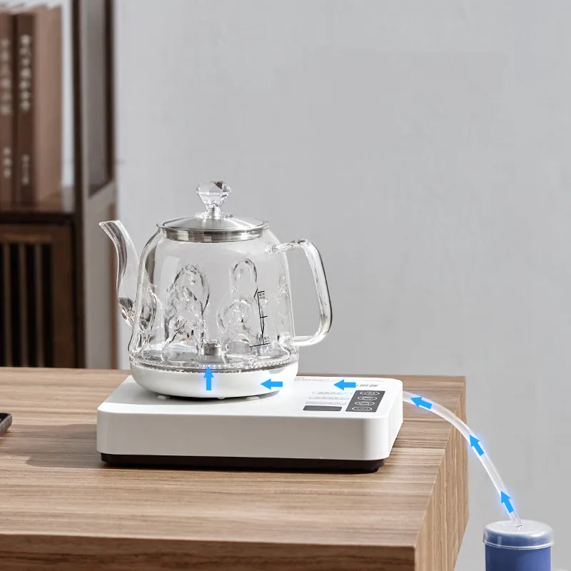 1350W Electric Kettle Glass Temperature Control Boiling Kettle Home Automatic Bottom Tea Brewing Machine Keep Warm Tea Stove 1L