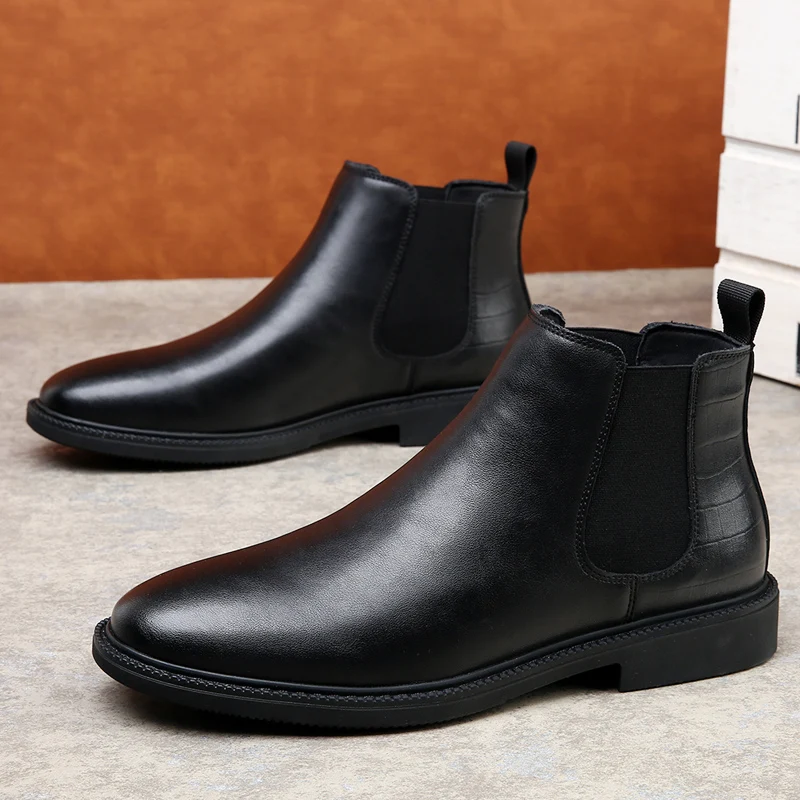 Botas clásicas y versátiles para hombre, zapatos de diseñador para ocio, fiesta, boda y oficina, otoño e invierno, novedad