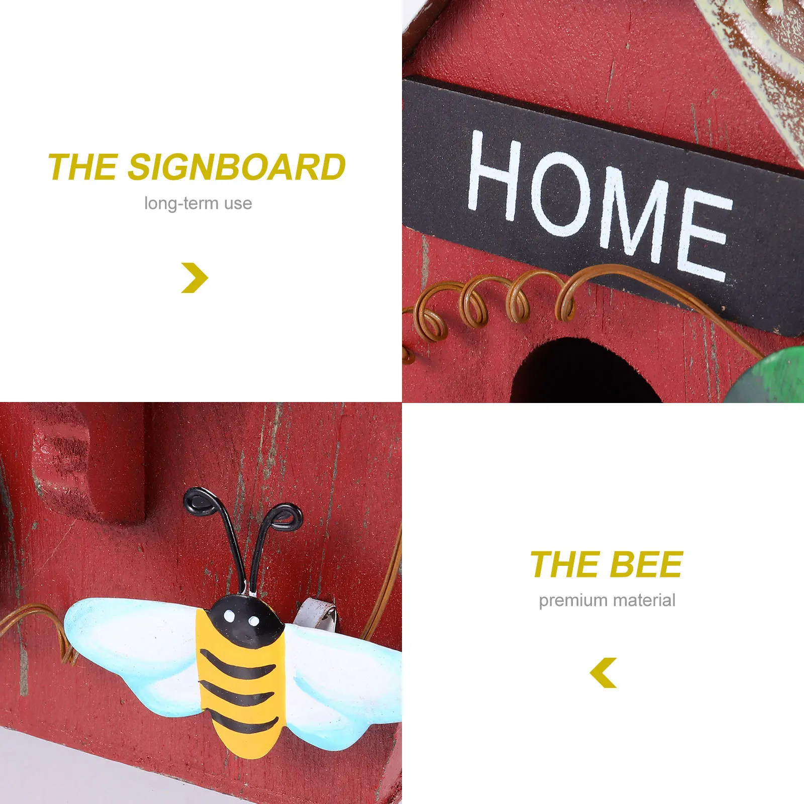 

Wooden Bird House Ornament Unique Distinctive Lightweight Christmas Birthday Gift Garden Decoration Pendant Garden Bird House