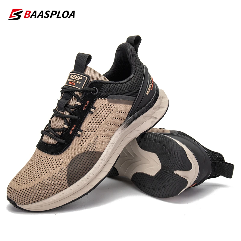 

Baasploa Casual Shoes 2023 New for Man Anti Slip and Wear-Resistant Running Shoes Knit Comfortable Walking Sneakers