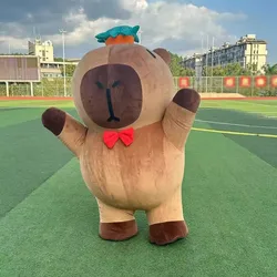 Fashion Brown capybara mascot costume cartoon character 2m/2.6m capybara inflatable mascot costume for adults