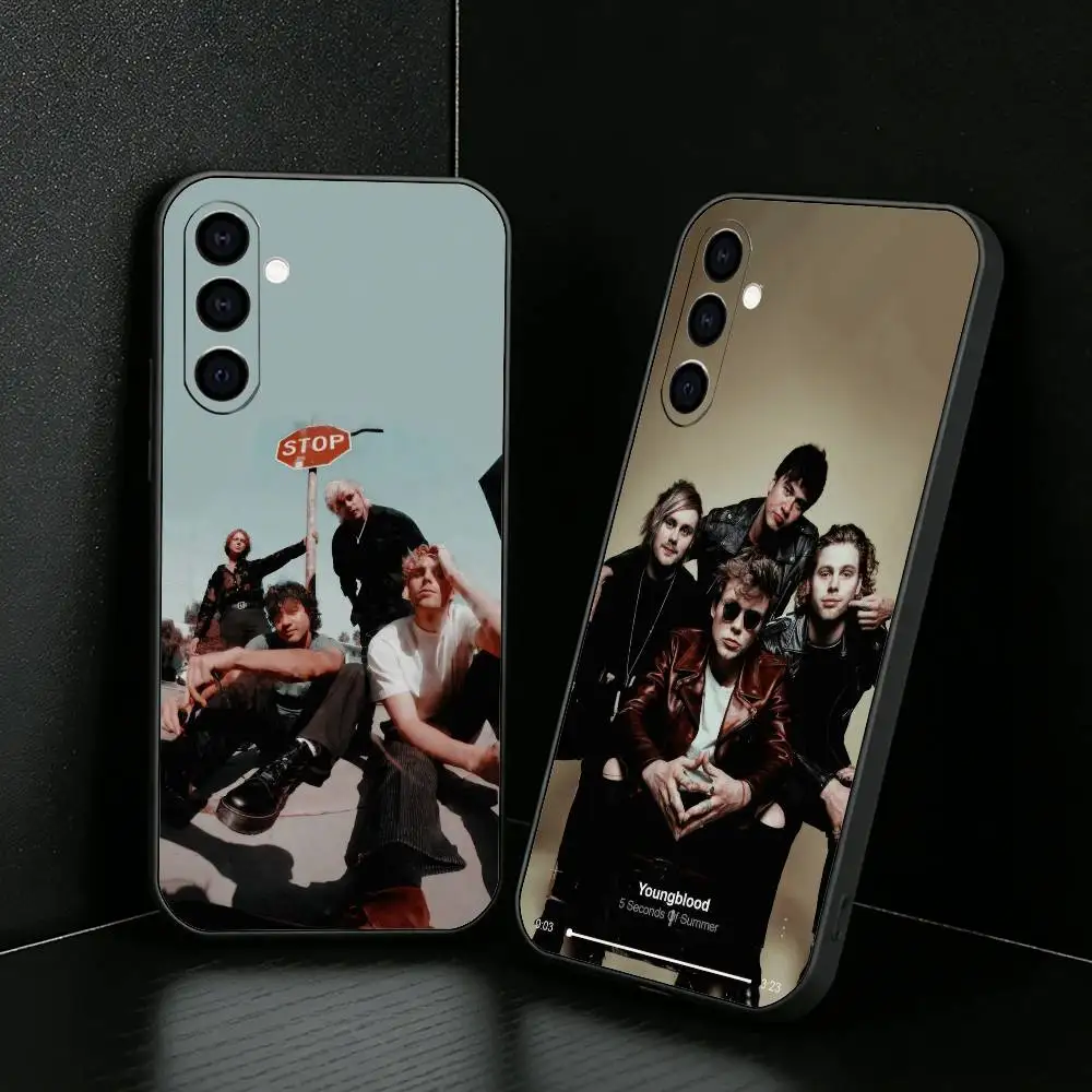 

S-SecondS of SummerS 5SOS-Fans Phone Case For Samsung Galaxy A73,A72,A71,A70,A52,A51 Others Soft Black Cover