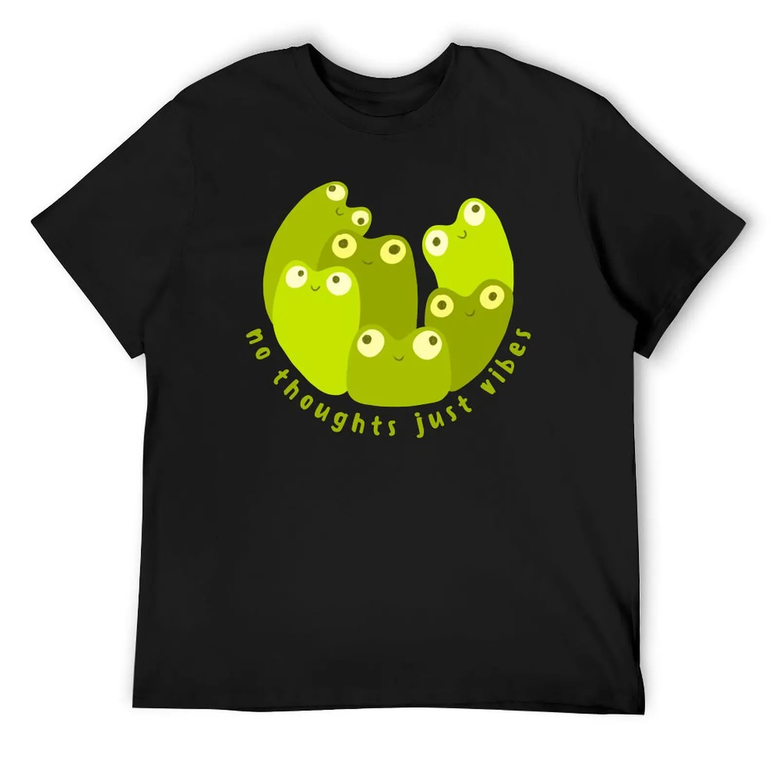 

No thoughts just vibes frogs T-Shirt luxury t-shirt plus size clothes animal prinfor boys plain t shirts men