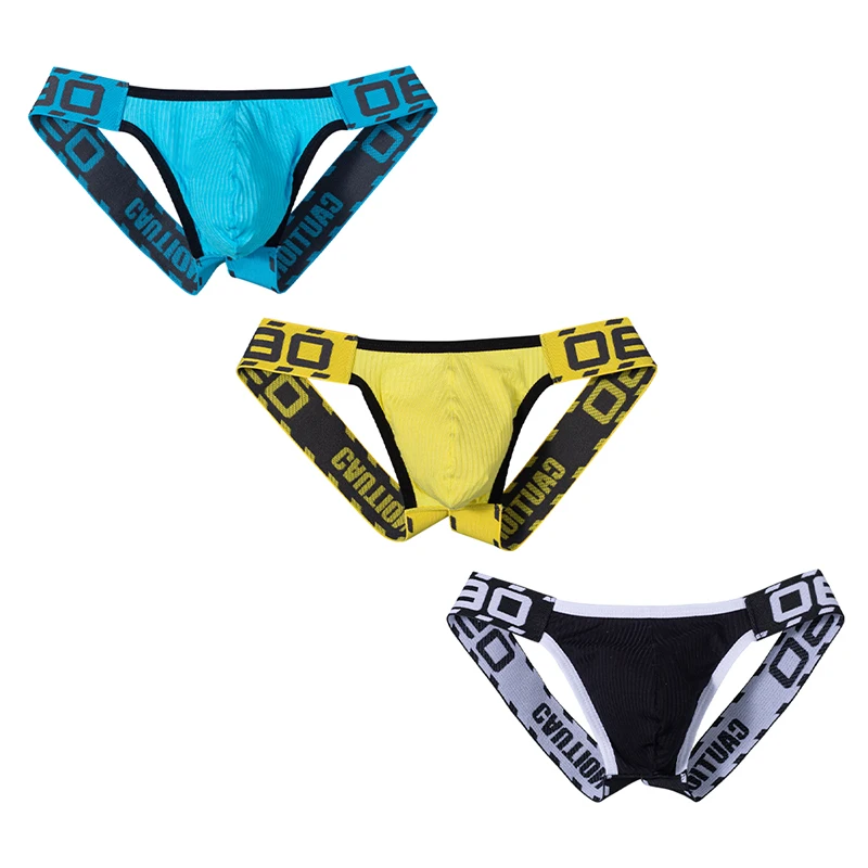 

3PCS Fashion Men Gay Thong Mesh Sexy Jockstrap Male Underwear Sissy Men's Lingerie Jock Strap U Convex Men Strings Cueca Tangas