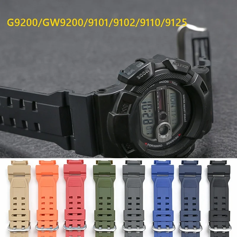 For Casio G-shock GW-9200 GW-9110 G-9200 Watchbands GW9200 GW9110 G9200 Watch Strap Bracelet TPU Silicone Strap Accessories