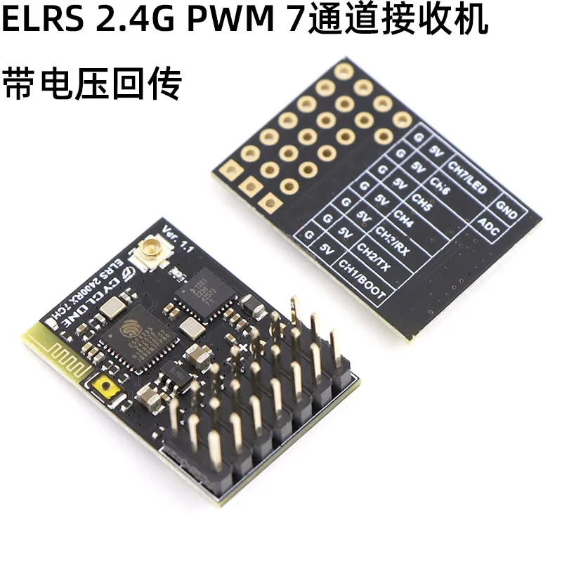 ExpressLRS ELRS 2.4Ghz 7CH PWM Receiver - CYCLONE RC Open Source, High Refresh Rate, Long Range for FPV Drone Quadcopter