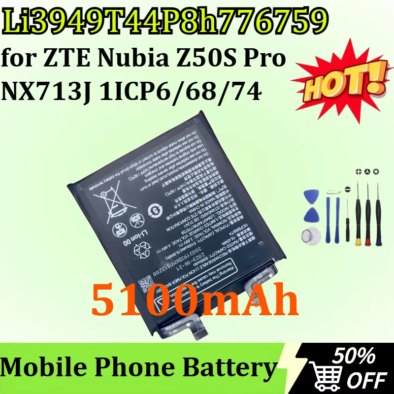 newly-upgraded-li3949t44p8h776759-5100mah-high-capacity-for-zte-nubia-z50s-pro-nx713j-1icp6-68-74-mobile-phone-battery-tools