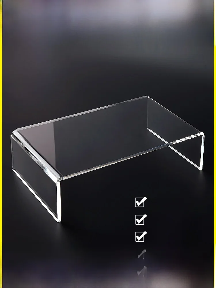 Acrylic Kitchen Refrigerator Organizer Display Stand Transparent Desktop Storage Ra U-aped Multi-Layer Cosmetic Holder