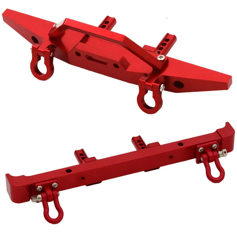 For 1/12 MN128 Shepherd Remote Control Vehicle Replacement Parts Upgrade Front Rear Bumper Bumper Guard Red