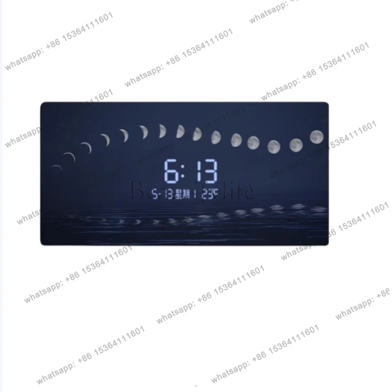 Nordic Aesthetic Wall Clock Bathroom Light House Luxury Wall Clock Bedroom Modern Orologio Da Parete Living Room Decoration