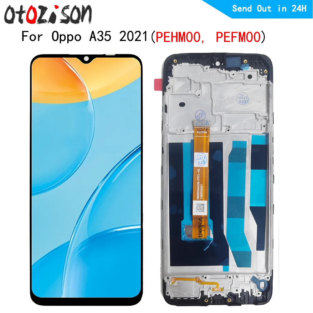 

6.52" IPS Screen For Oppo A35 2021 PEHM00, PEFM00 LCD Display Screen Touch Panel Digitizer With Frame Assembly