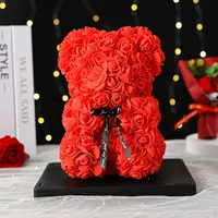 Artificial Flower Eternal Rose Teddy Bear for Mother's Day Birthday Valentine's Day Anniversary Gifts Decor Miniatures