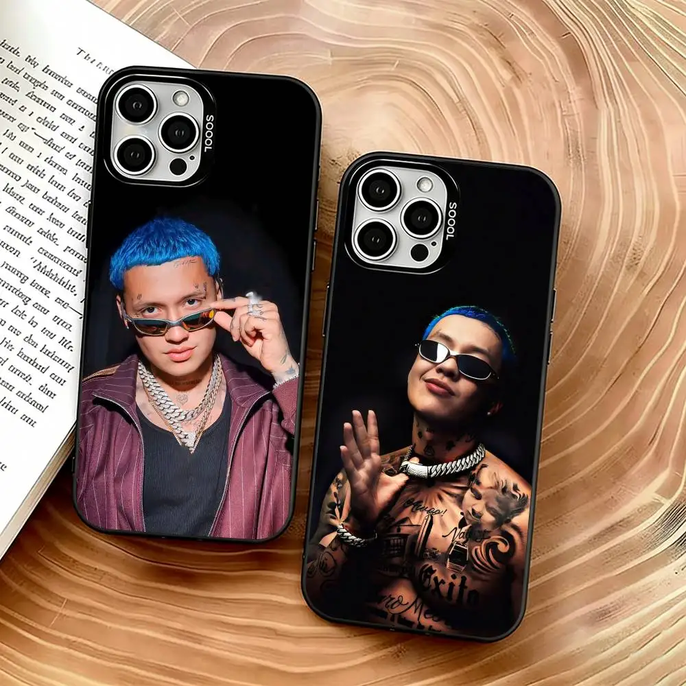 

Singer Blessd Cantante Phone Case For iPhone 17,16,15,14,13,12,11 Plus,Pro Max,XS,Colorful Silver Black Cover