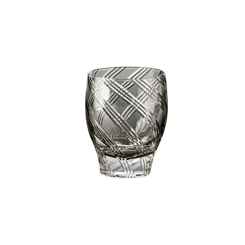 

Hand-carved whiskey glass crystal glass round belly water cup high-end exquisite thick bottom