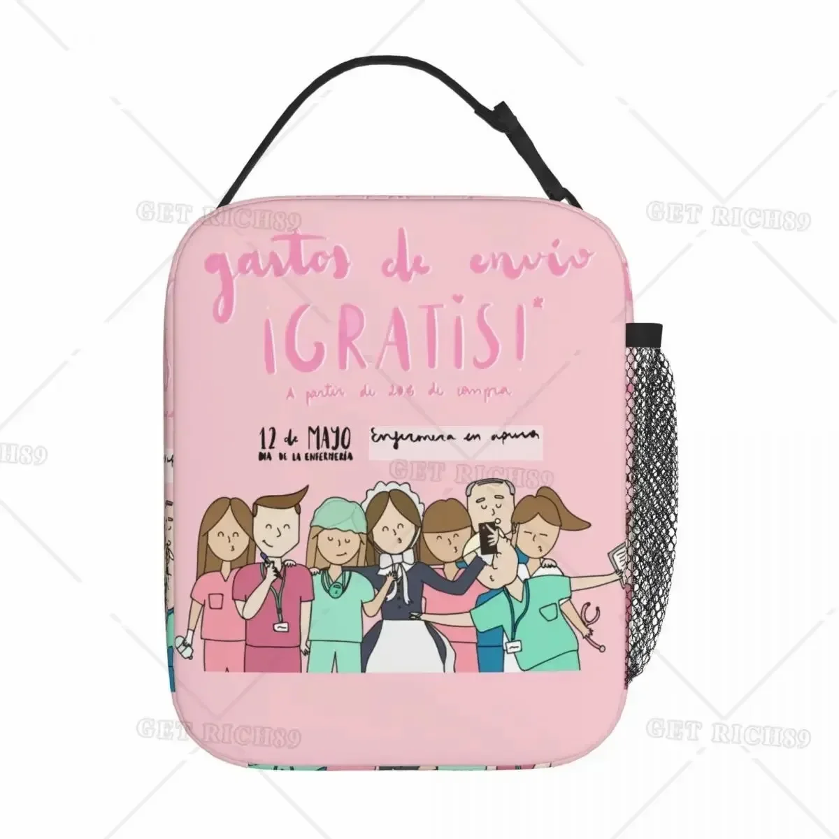 Cartoon Ladies Nurse Doctor Lunch Boxes Cute Lunch Bags for Nurse High Quality  Insulated Food Container for Outdoor Activities