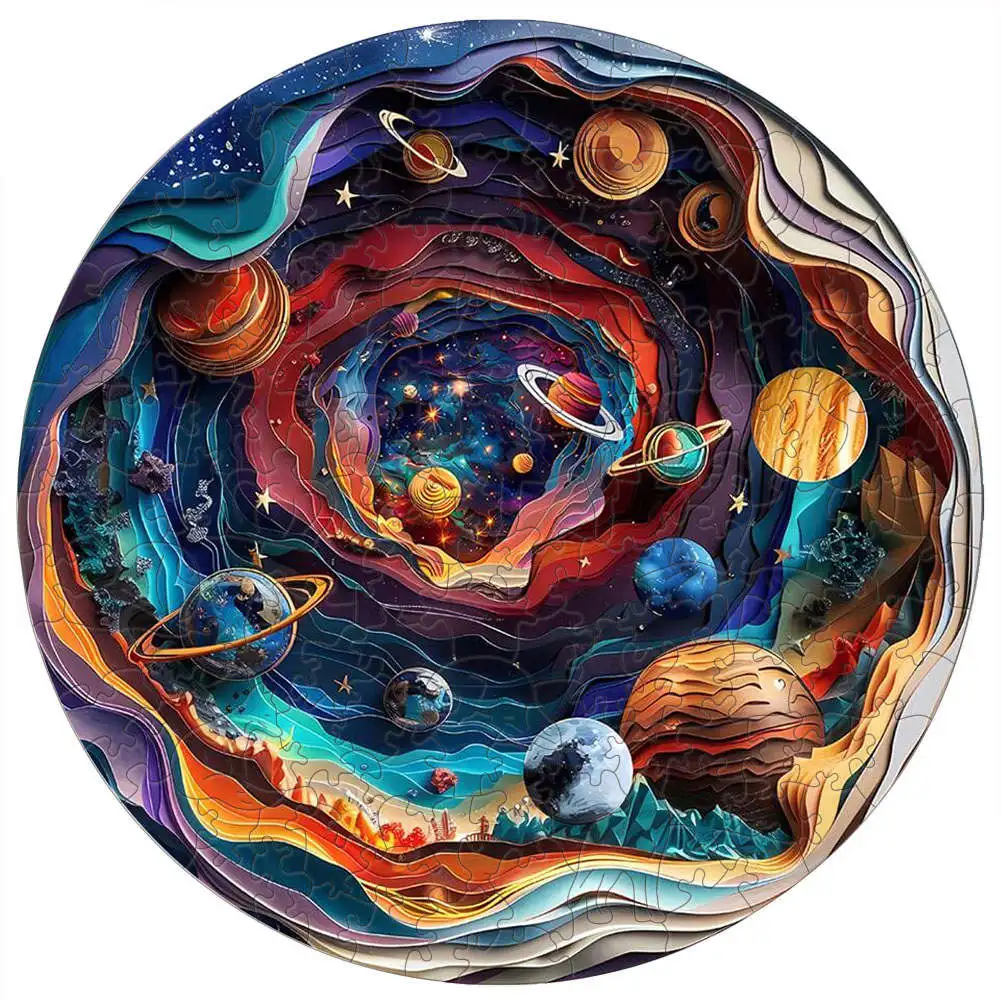 فريدة من نوعها خشبية الحيوان بانوراما الألغاز الملونة أرنب القط الكلب ثلاثية الأبعاد لغز هدية لعبة تفاعلية للبالغين الاطفال التعليمية بانوراما