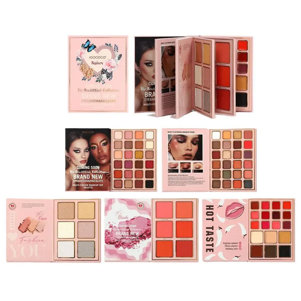 82 cores tesouro menina fosco paleta de sombra livro glitter blush corretivo olhos pigmento cosméticos maquiagem profissional para y3u4