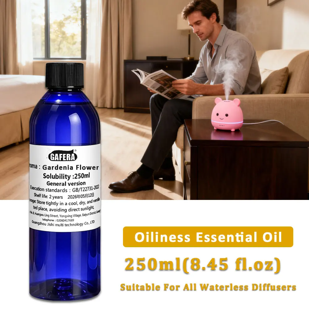 GAFERA 250ML (8.45 fl.oz) Gardenia Marriott Hotel Essential Oils - For All Waterless Diffuser, Reed Diffuser Replenishes Essence