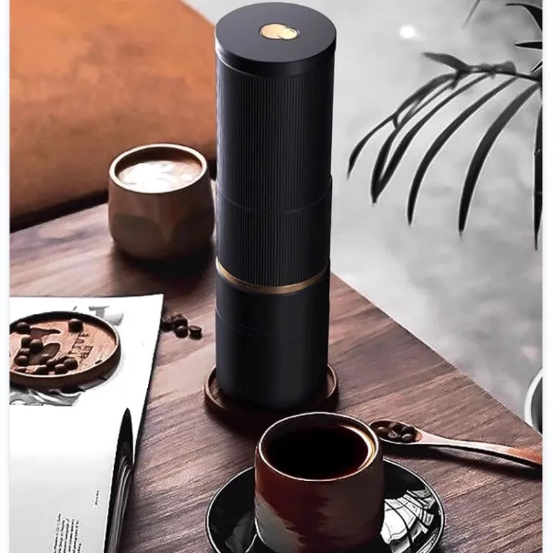 Electric Bean Grinder Titanium Plated Blade Portable Rechargeable 80 Speeds Magnetic Positioning Removable  Hand-brewed Espresso