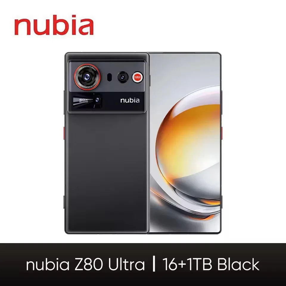 nubia Z80 Ultra Smartphone Snandragon 8 Elite Gen 7200 5 mAh '144 Hz OLED-Display 90 W langes Laden 64 MP + 50 MP AI-Kamera NFC