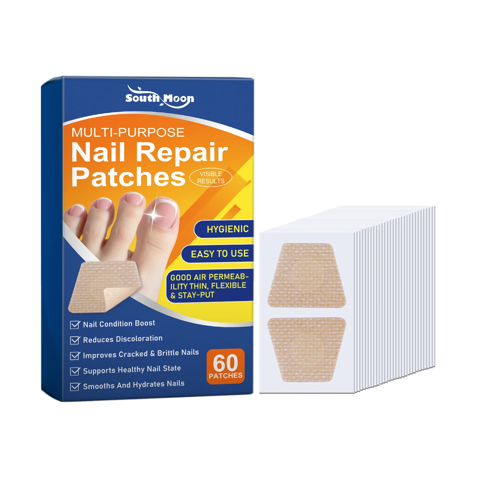 Nail Repair Patches For Brittle Crack Nails Alleviate Yellow Toenail Condition Improve Ingrown Nails Smooth Rough Nail Surface