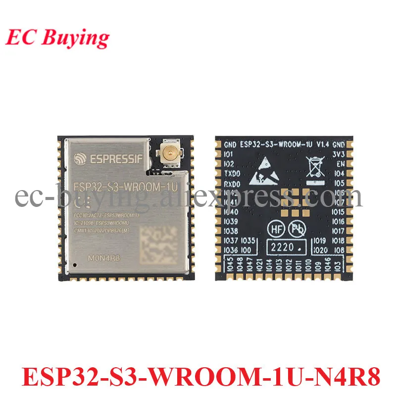 1Pc-20Pcs ESP32-S3 ESP32-S3-WROOM-1U N4 N4R2 N4R8 N8 N8R2 N8R8 N16 N16R2 N16R8 4MB 8MB 16MB Dual Core Ble WiFi Wireless Module