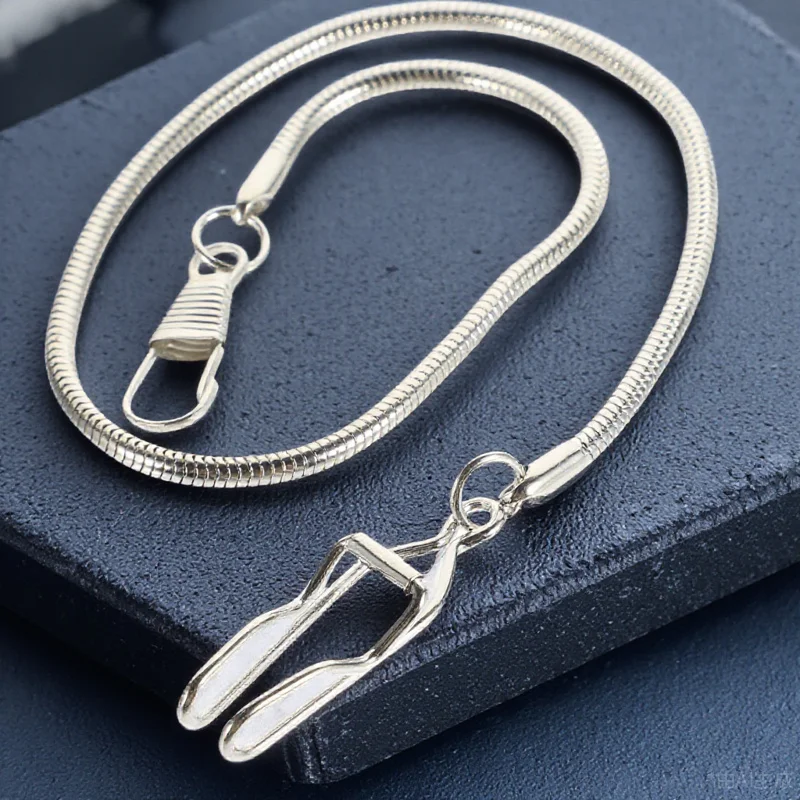 

Metal Alloy Chain For Pocket Watch Vintage Long Clip Chain Retro Pendant Decor Suitable For Jeans Vest Hanging Collecting