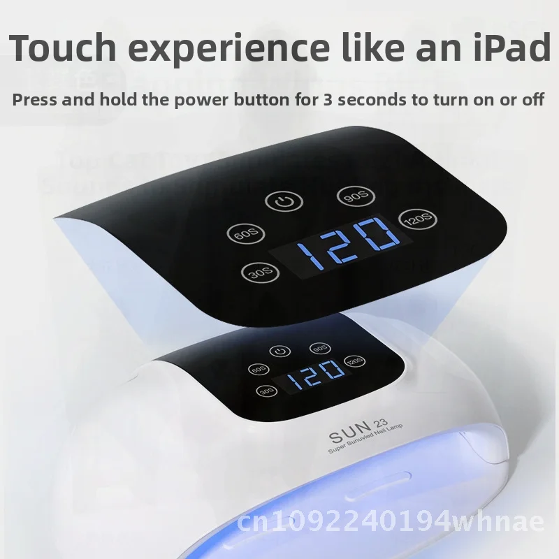 

High-Power Nail Art LED Baking Light Touch Screen Phototherapy Machine 10s Quick-Drying White Nail Light for Hand And Nail Art