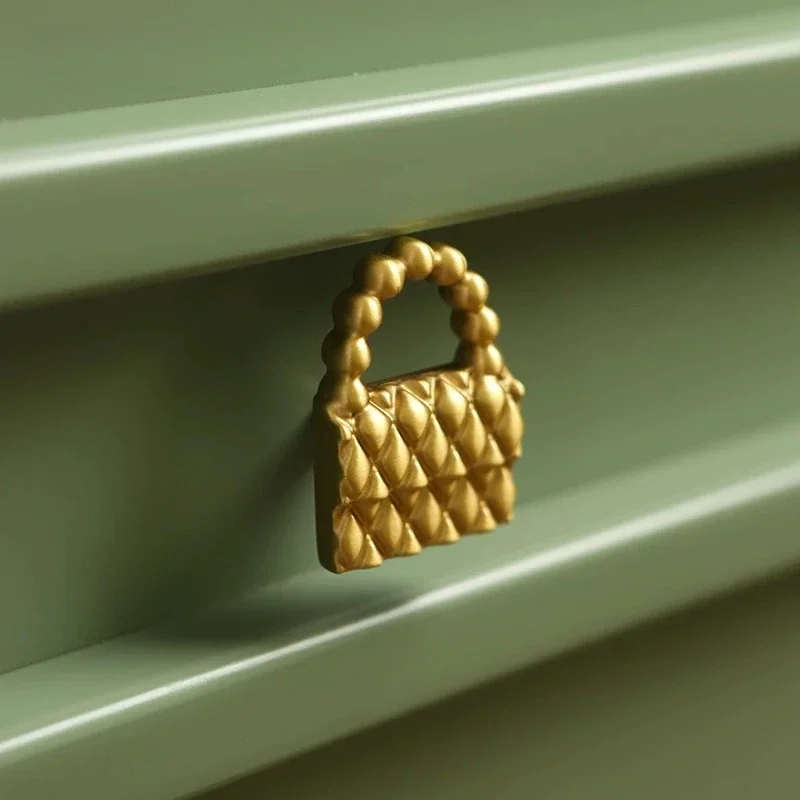 Schubladenknopf mit Einzelloch, 2 Stück, Gold, Luxus-Messing, Möbelgriffe für Küche, Ananas-Form, massiver Schranktürgriff – Detail 3
