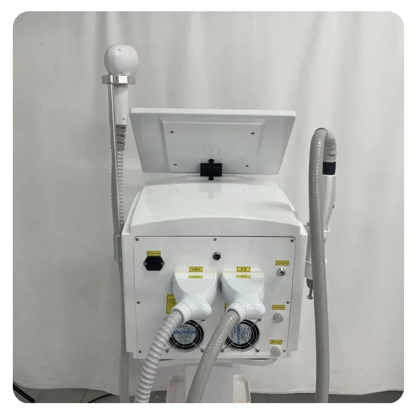 Professional 2 in 1 ไดโอดและ Nd Yag Laser 755nm 808nm 1064nm เครื่องกําจัดขนแบบพกพา Picoseconds Laser Tattoo Remover