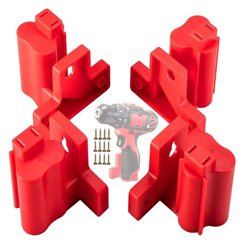 B84B-Machine Storage Holder For Battery Tool Mount Hanger Shelf Rack Electric Agrinder Drill Power Tools 5PCS Dura
