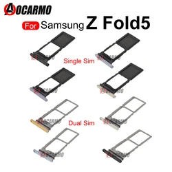 For Samsung Galaxy Z Fold 5 Fold5 F946 Dual & Single SIM Card Tray Holder Slot Replacement Parts