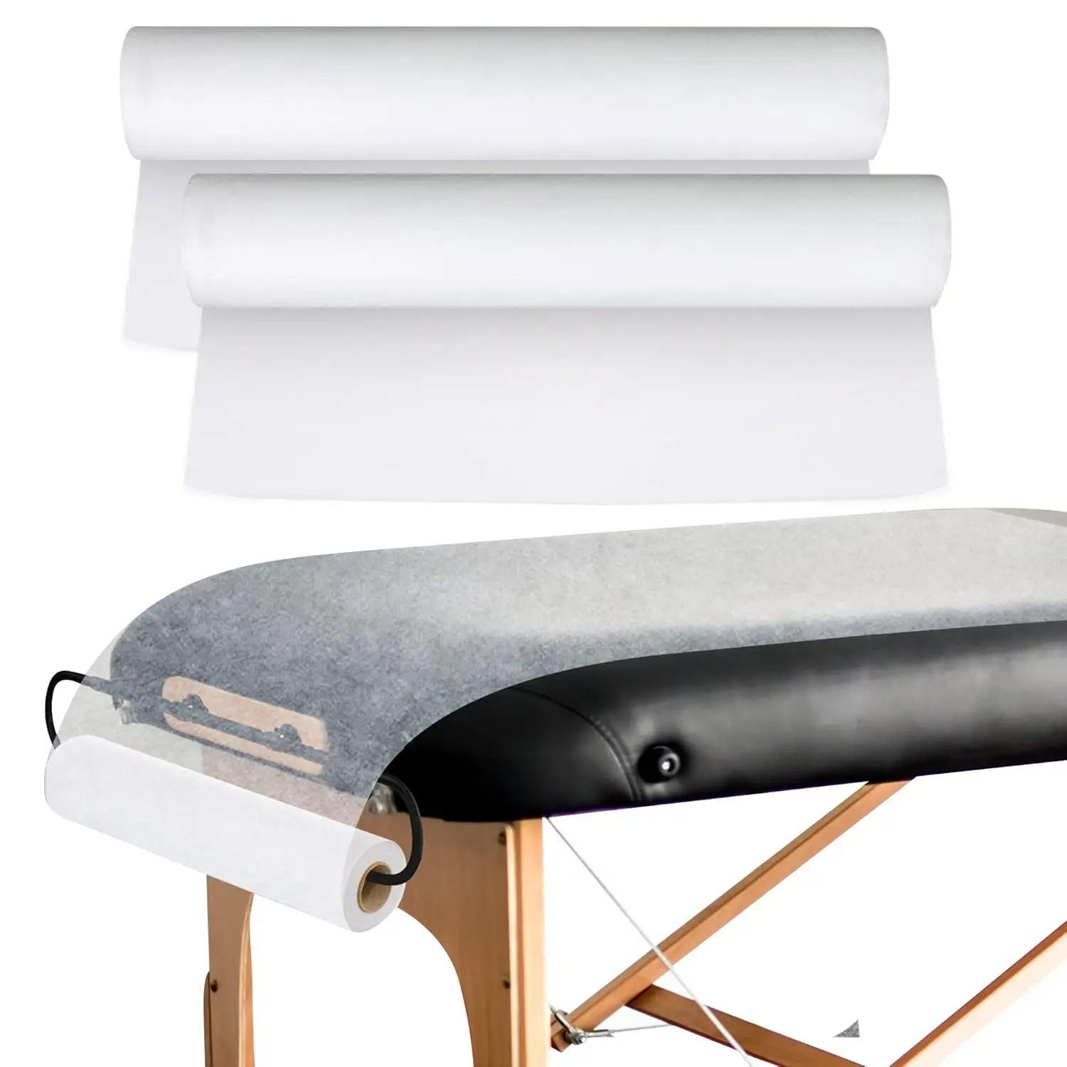

Disposable Massage Table Sheets - 120 Sheets [24' x 390 feet, 2 Roll] - 50% Thicker Perforated