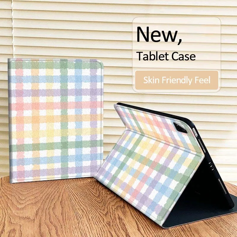 

Colorful line grid For Xiaomi Redmi Mi Pad 2 4 5 6 6s 7 8 11 12.5 12.4 11.2 8.7 SE Pro Plus Max Cover Tablet Case