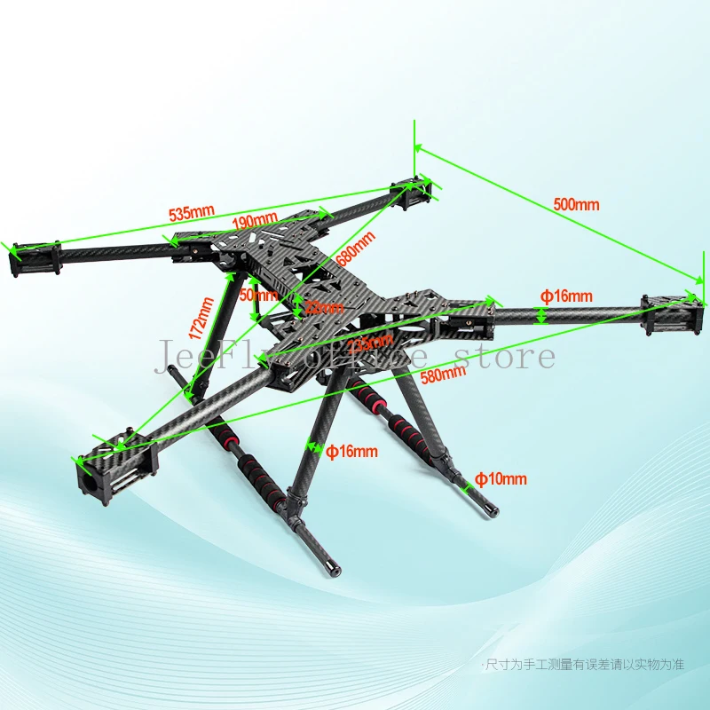 Flyroun F680 ZD680 Foldable Carbon Fiber Aircraft Frame Kit with PIXHAWK Ardupilot Flight Control for RC Aircraft