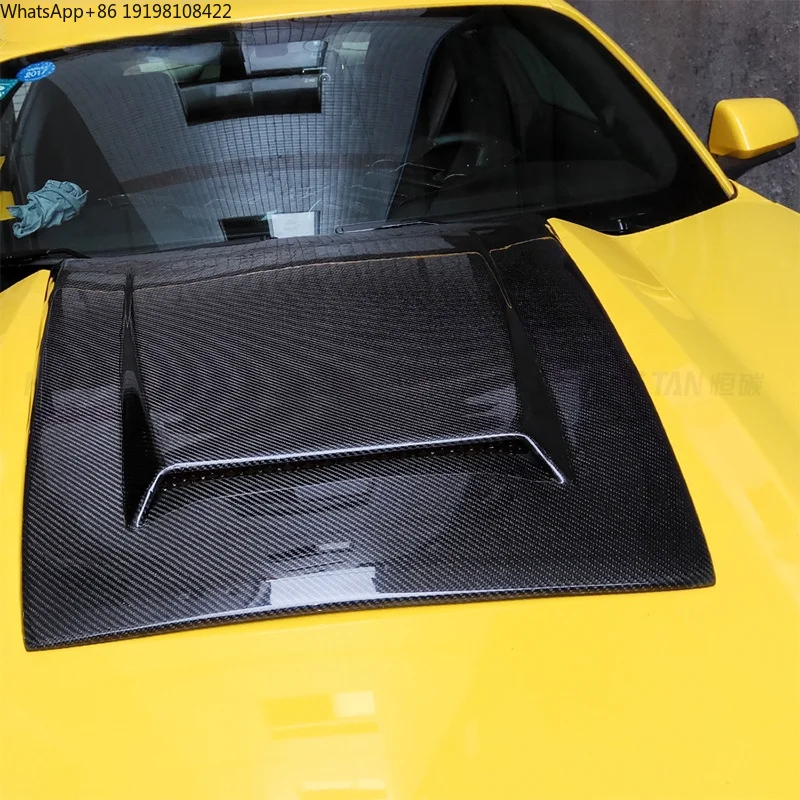 2015-2017 High Level Material Carbon Fiber Small Hood Engine Hood Car Modification Parts Suitable for Ford for Mustang