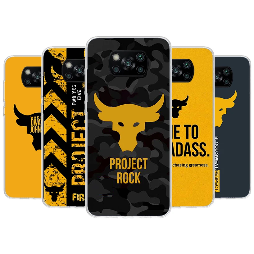 The Rock Dwayne Johnson ua Phone Case For Xiaomi Poco X6 X5 X4 X3 Nfc F6 F5 Pro F4 Gt F3 F2 F1 M5S M4 M3 5G Fundas Soft Shell Fo