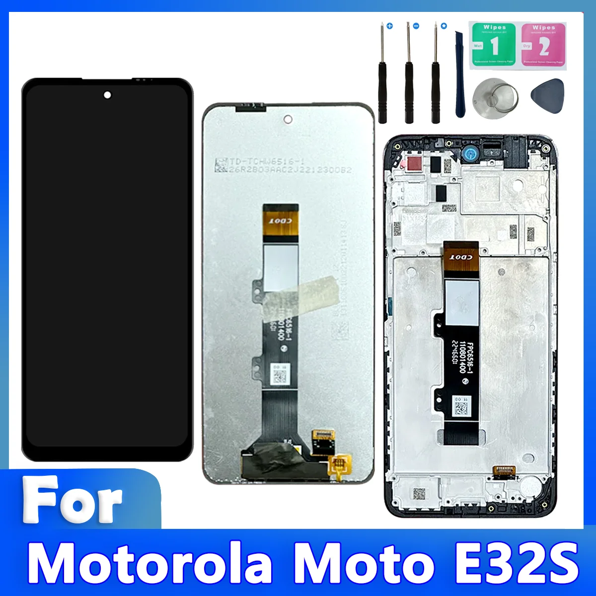 6.5\'\' For Motorola Moto E32s LCD Display Touch Screen Digitizer Assembly Replace Replacement For Moto E32S Scree