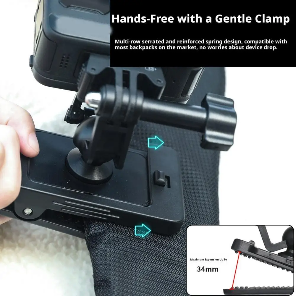 

Многофункциональный магнитный быстросъемный зажим для экшн-камер DJI, крепление на рюкзак/кепку, аксессуар для рюкзака с камерой