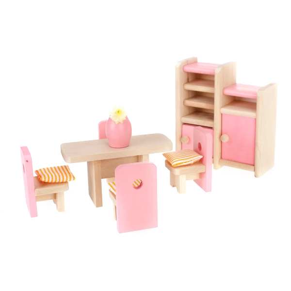 Dollhouse Miniature Room Wooden Furniture Set 1 12 Scale Decor for Kids Pretend Play and Dollhouse Projects