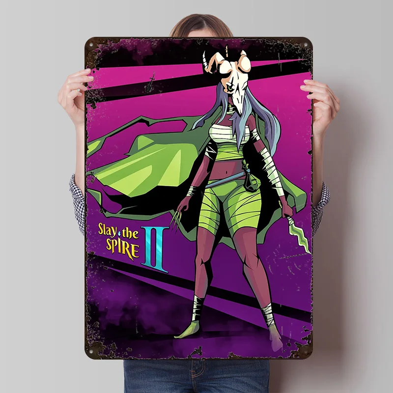 Slay the Spire II Silent Tinplate Poster Custom Wall Art Vintage Metal Signs Retro Tin Plaque for Home Decorations Living Room