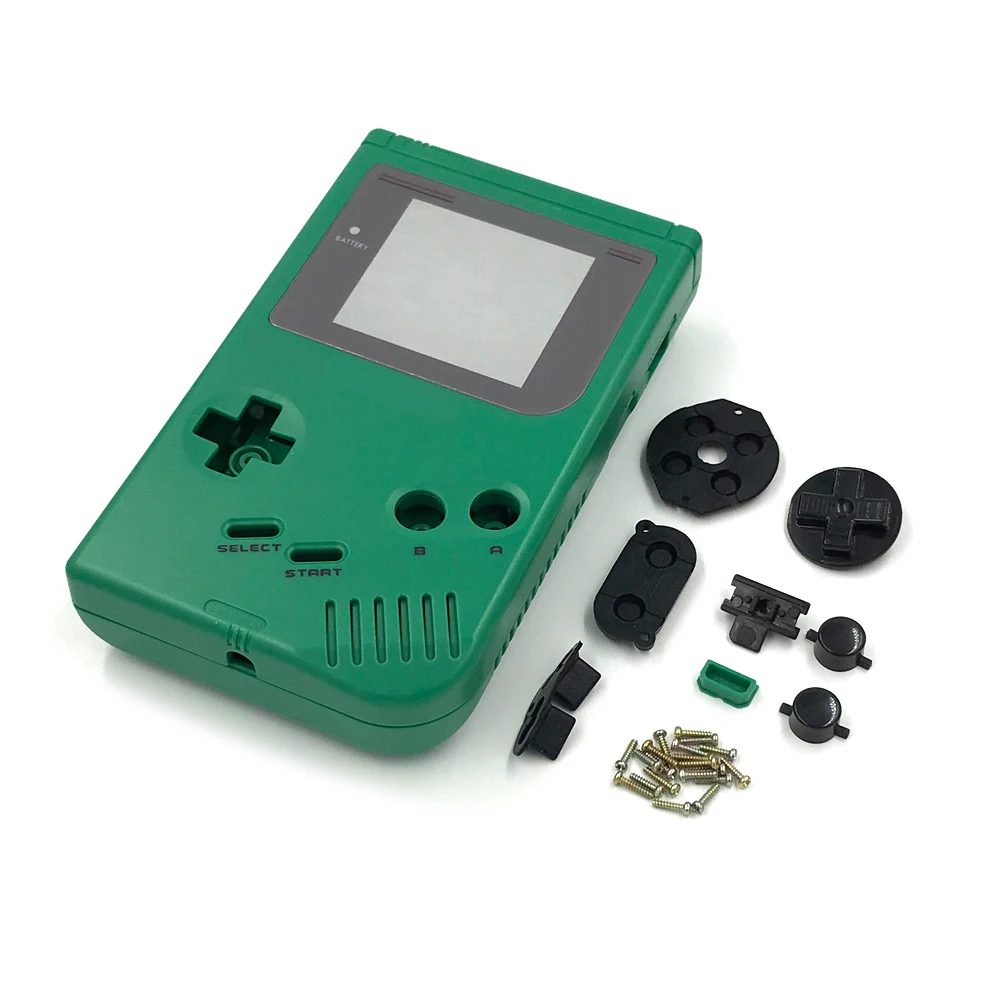 Komplettes Gehäuse für GameBoy Classic GB DMG Konsole mit Knopfschrauben, Gummipads und Ersatzteilen