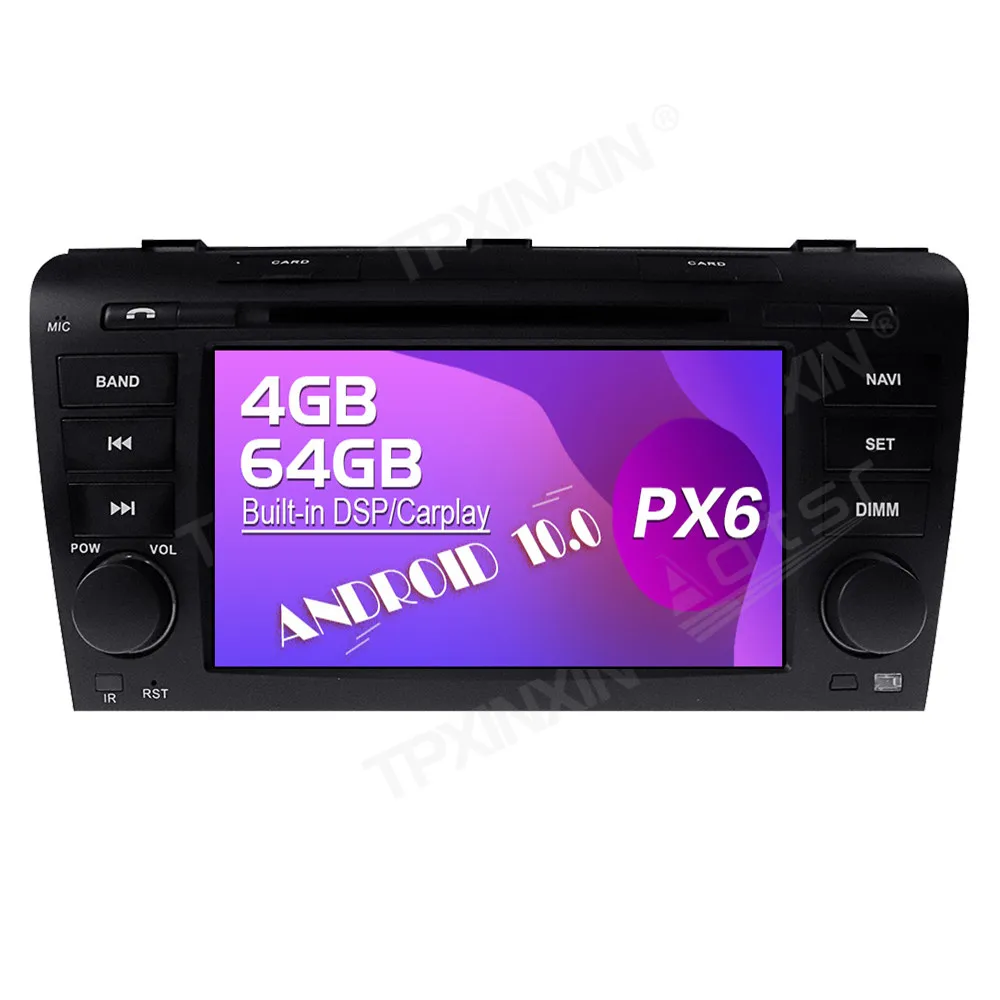 64G Android Touch Screen Car Video Radio Stereos DVD Player Multimedia System For Mazda 3 2003-2009 GPS Navigation