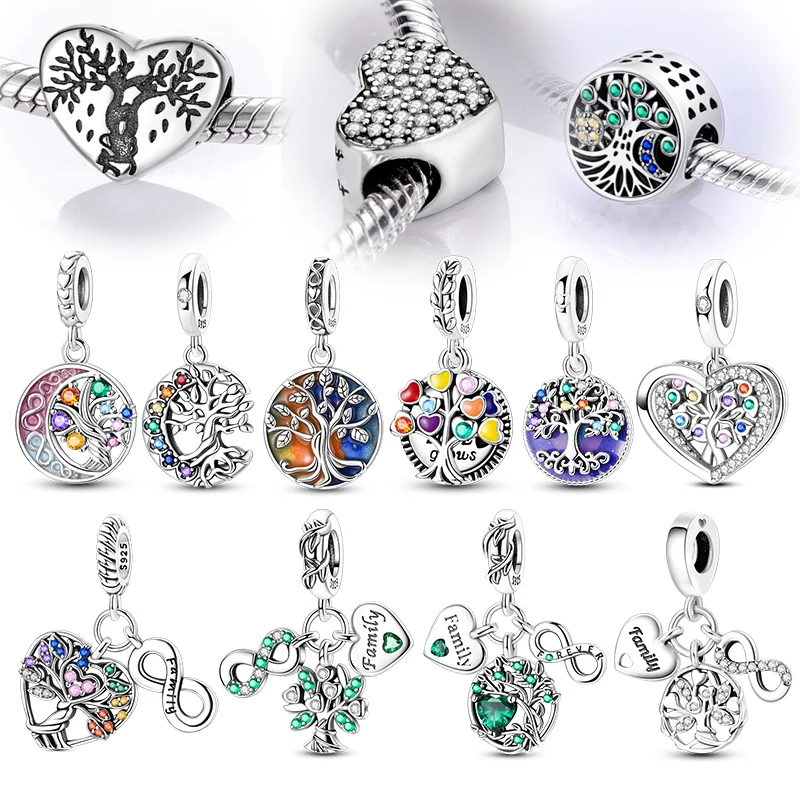 

925 Sterling Silver Charm Beads The Tree of Life Pendant For Original Bracelet Women DIY Gift