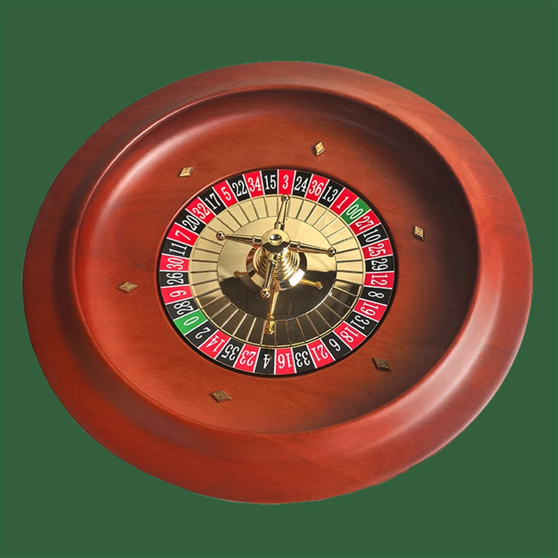 Wooden Roulette Wheel 11 Inch Solid Wood Russian Turntable Americans Bingo Turntable Entertainment Party Table Game Bar Holidays