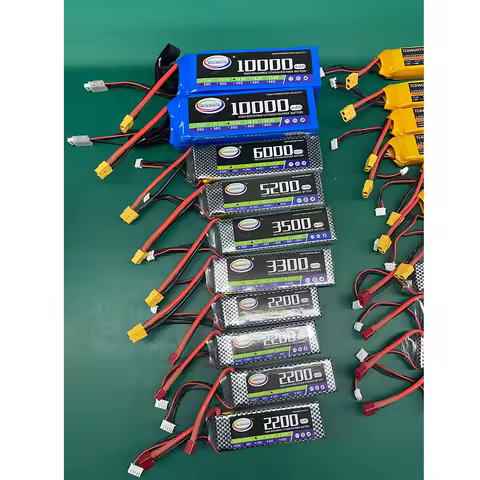 RC Lipo Battery 2S 3S 4S 5S 6S 2200 3300 3500 4200 5000 5200mAh 7.4V 11.1V 14.8V 18.5V 22.2V 25C 30C 35C 40C 60C XT60 RC Parts