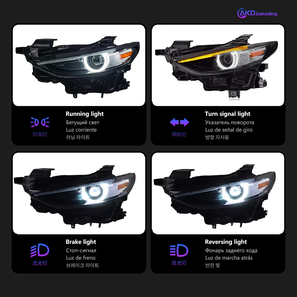マツダ3 ヘッドライト右 MAZDA3/マツダ3 BP5P/BP8P/BPFP 純正 右ヘッドライト/ランプ LED 刻印